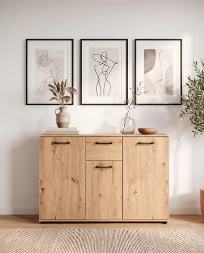 Sideboard- B ca. 107 cm, Eiche Dekor