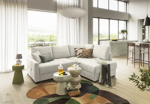 Beistelltisch - Ø/H ca. 36x46 cm, Creme