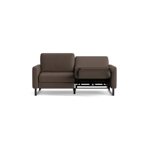 Sofa Aracena - 2,5-Sitzer inkl. Relaxfunktion motorisch und Kopfstütze, Leder, Schoko