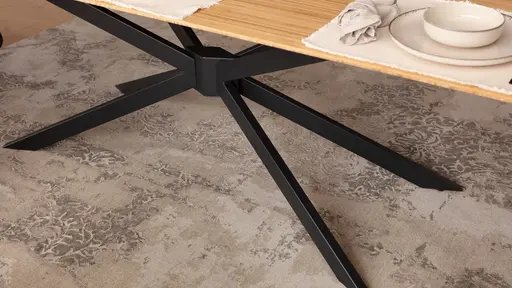 Esstisch Phoenix - LB ca. 260x100cm, Bambus, bianco geölt