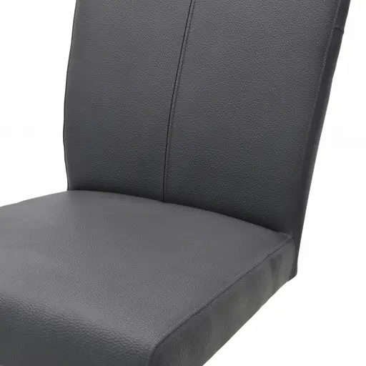 Freischwinger Edmonton - Leder, Anthrazit