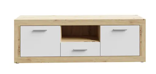 TV-Board FIBI- Eiche Dekor, Weiß