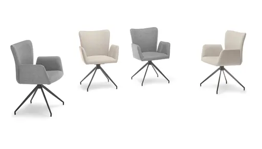 Armlehnstuhl AYLA - Stoff, Beige