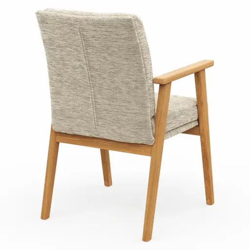 Armlehnstuhl Flore 2 - Stoff, Beige