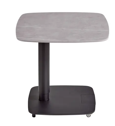 Beistelltisch Camas - LBH ca. 50x50x48 cm, Keramik, Dunkelgrau