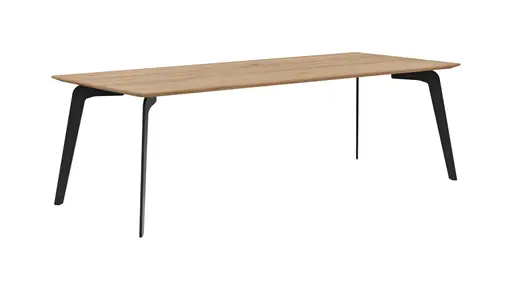 Esstisch Phoenix - LB ca. 240x100cm, Eiche geölt mit Epoxidharz dunkel