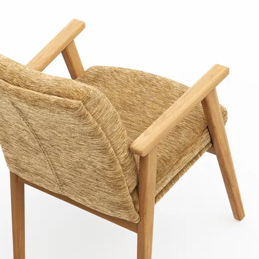 Armlehnstuhl Flore 2 - Stoff, Curry