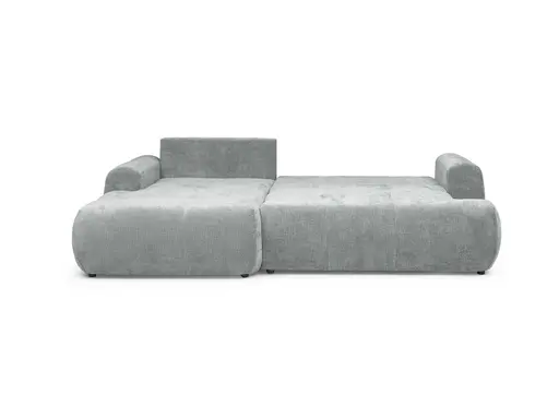 Ecksofa - Longchair links mit 2-Sitzer, Stoff, Aqua