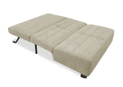 Faltsofa Easy - 2-Sitzer ohne Armlehne, ca. 140 cm inkl. Schlaffunktion, Stoff, Taupe