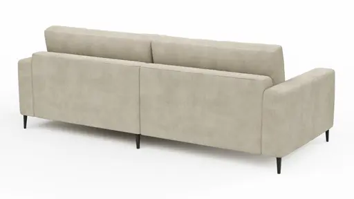 Ecksofa Solero - 1,5-Sitzer mit Longchair rechts, Stoff, Sand