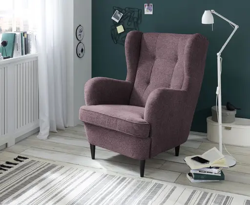 Sessel - Webstoff, Aubergine