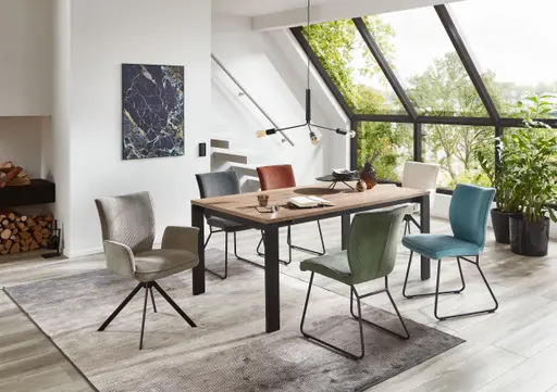 Design-Stuhl - Stoff, Anthrazit