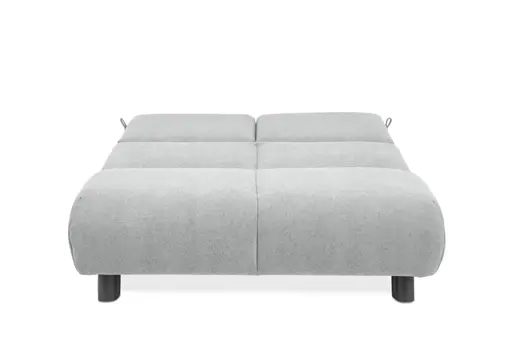  Faltsofa EBBY - 2-Sitzer ohne Armlehne, 140 cm inkl. Schlaffunktion/Relaxfunktion, Stoff, Grau