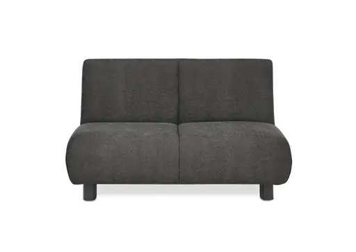 Faltsofa EBBY - 2-Sitzer ohne Armlehne, 140 cm inkl. Schlaffunktion/Relaxfunktion, Stoff, Dunkelgrau