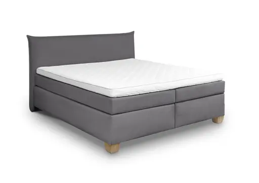  Boxspringbett HADAI- Liegefläche ca. 180x200 cm, Stoff, Anthrazit, TFK H2/TFK H3