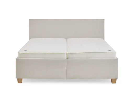 Polsterbett - Liegefläche ca. 180x200 cm, Stoff, Creme