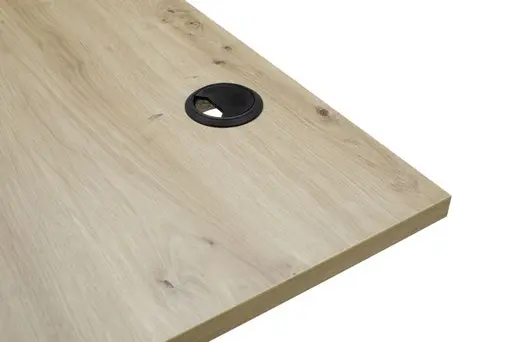 Schreibtisch - höhenverstellbar, LB ca. 160x77 cm, Artisan Eiche Nachbildung, Schwarz