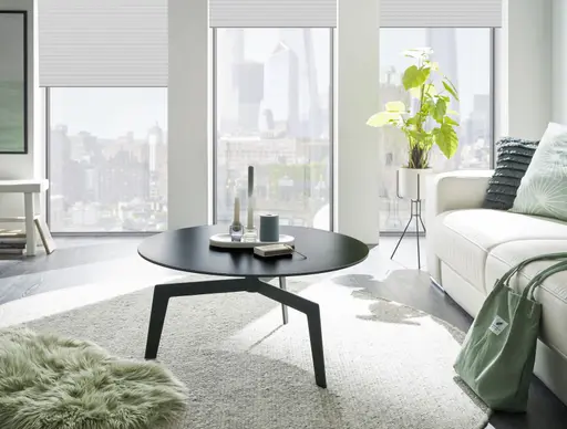 Couchtisch - LBH ca. 80x80x38 cm, Keramik, Dunkelgrau