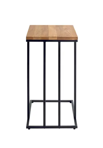 Beistelltisch - LB ca. 46x35 cm, Eiche massiv geölt, Schwarz
