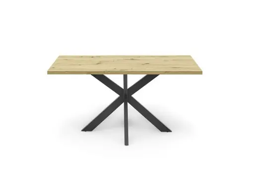 Esstisch - LB ca. 140x90 cm, Asteiche, Schwarz