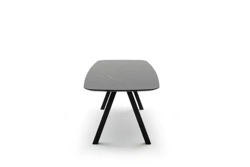 Esstisch Jari - LB ca. 220x95 cm, Keramik, Schwarz