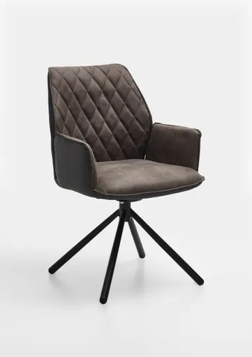 Drehsessel - Stoff, Braun