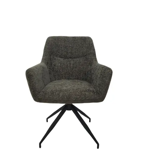 Armlehnstuhl MARYBEL - drehbar, Stoff, Grün