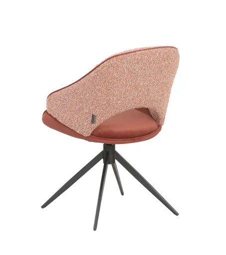 Stuhl MERIEM - drehbar, Stoff, Rost