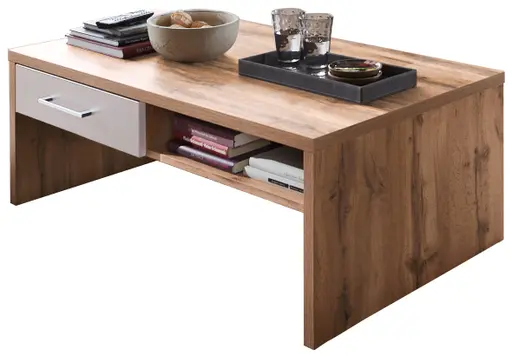 Couchtisch - LB ca. 110x64 cm, Eiche Altholz Nachbildung, Kaschmir