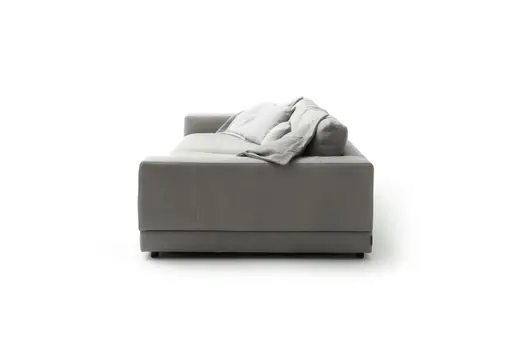 Megasofa Juni Lounge - B ca. 292 cm, Leder, Silbergrau