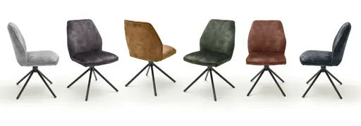 Stuhl - drehbar, Stoff, Anthrazit 