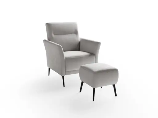 Hocker - Stoff, Silbergrau