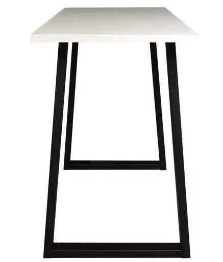 Bartresentisch - LB ca. 120x70 cm, Weiß, Schwarz