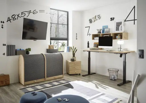 Rollcontainer - Eiche Nachbildung