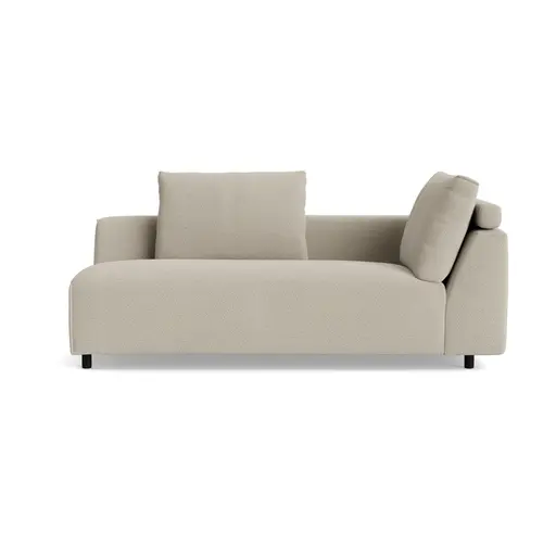 Longchair Sorano - freistehend, Stoff, Graubeige
