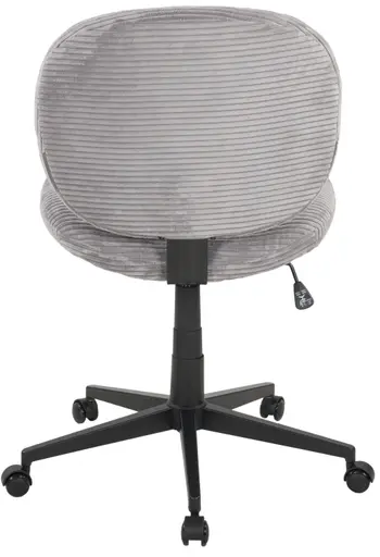 Drehstuhl - höhenverstellbar, Cord, Grau