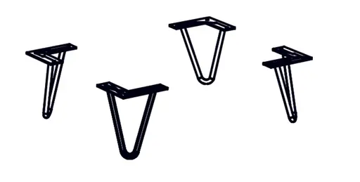 Füße - Draht, schwarzgrau