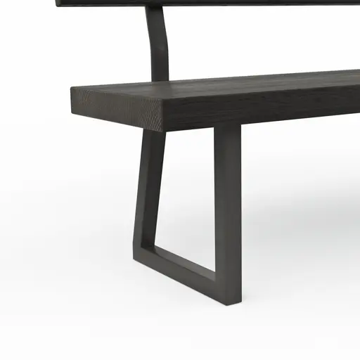 Holzbank Clifton - mit Rückenlehne, Breite ca. 180cm, Zerreiche massiv, smoked