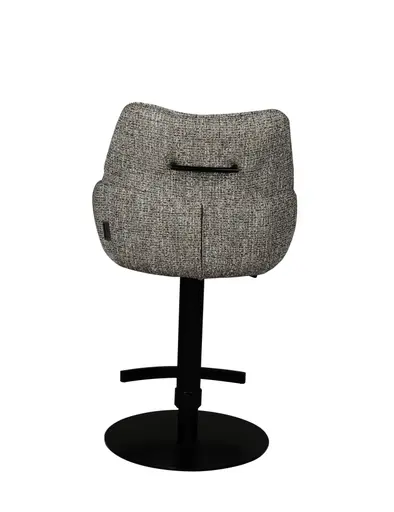 Barhocker MATTEA - drehbar, höhenverstellbar, Stoff, Braun