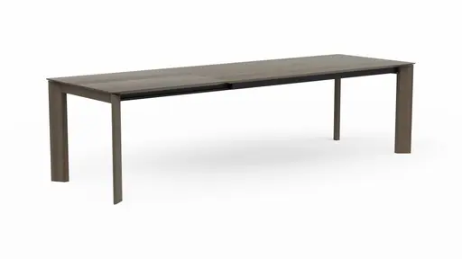 Esstisch Saratoga - ausziehbar, LB ca. 200x95 cm, Buche massiv, silbergrau geölt