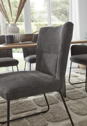 Stuhl Gainesville - Stoff, Schlammgrün