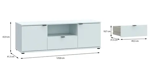 TV- Board FINELLA- Hellgrau