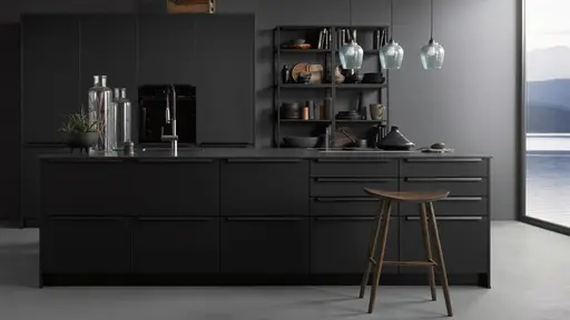 Inselküche 53.190 CO 9 519, Onyxschwarz matt Antifingerprint