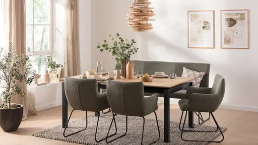 Bank Nashville - Breite ca. 180 cm, Stoff, Olivgrün