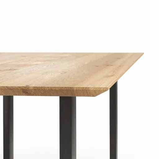 Esstisch Clifton - mit Einsätzen, LB ca. 240x100 cm, Wildeiche massiv, natur geölt