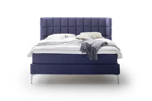 Polsterbett Samu 3 - Liegefläche 180x200cm, Stoff, Dunkelblau