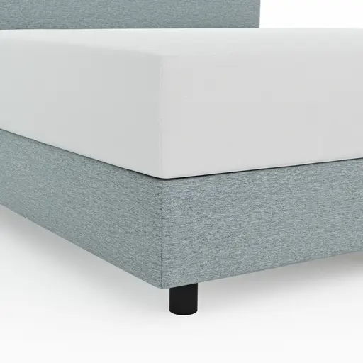 Boxspringbett Valencia - Liegefläche ca. 120x200 cm, Stoff, Hellblau