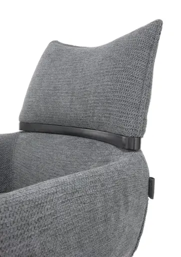 Armlehnstuhl MARJA - drehbar, Stoff, Grau