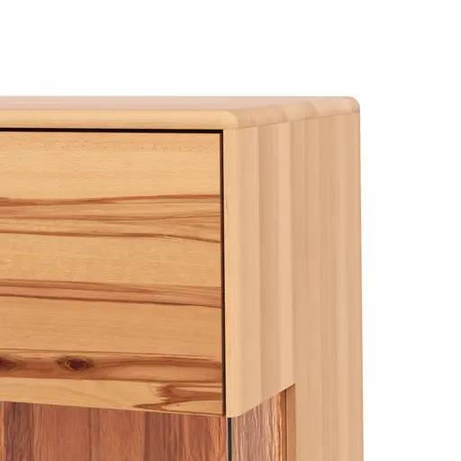 Vitrine Hillsboro - inkl. Beleuchtung, Anschlag Links, Buche/Kernbuche natur, geölt