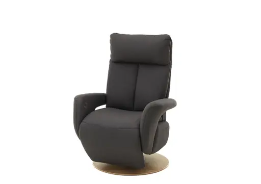 Fernsehsessel EM Pirna - Relaxfunktion, Stoff, Dunkelgrau
